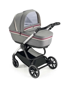 Универсальная коляска Milano (2 в 1, бордовые полосы) Cam