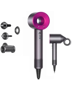 Фен HD15 Supersonic (никель/фуксия) + переходник Red Line BS-01 Dyson