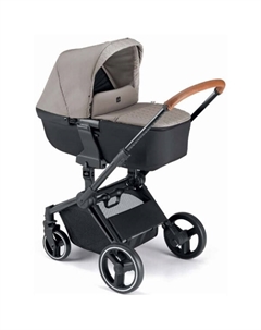 Универсальная коляска Next Evo (3 в 1, бежевый-черный/черная рама) Cam
