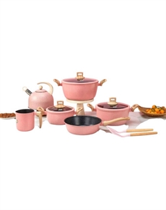 Набор посуды -013 (Розовый) Jio