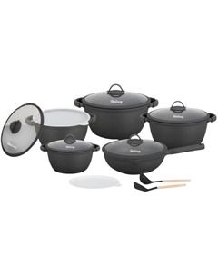 Набор кухонной посуды FL-S022YE (серый) Feisilang