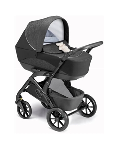 Универсальная коляска Tris Smart (3 в 1, черный медвежонок/рама черная) Cam