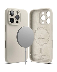 Чехол SILICONE MAGNETIC MAGSAFE для IPHONE 16 PRO STONE Ringke