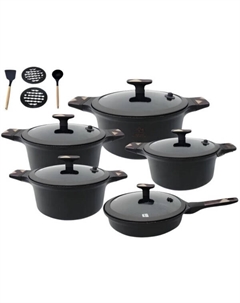 Набор кухонной посуды FL-S014KK (черный) Feisilang