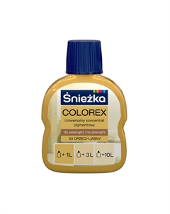 Паста колеровочная  Колорекс №63 орех светлый 100мл Sniezka