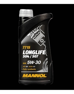 Масло моторное 7715 LONGLIFE 504/507 SAE 5W-30 ESTER 1л Mannol