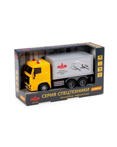 Игрушка МАЗ автомобиль-фургон инерц. со светом и звуком 94131 Полесье