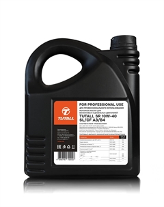 Масло моторное SR 10w40 SL/CF A3/B4_4L Tutall