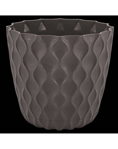 Горшок д/цветов "Wave"(), 2,5л, D175мм, горький шоколад Ingreen