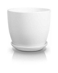 Горшок керамика белый арт.02.449.13, 13*12 см,белый Polnix