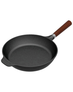 Сковорода чугунная с деревянной съемной ручкой диаметр 280-h50 Boniron