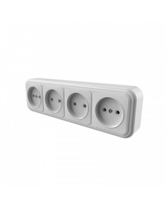 Orion бел. Розетка 4-гнезд. б/з RA 16-464-Б Energy