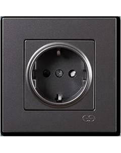 Eqona дымка Розетка 1-гнездн. с/з (без рамки) 01401700-152115 Gunsan