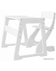 Детский стол Павлин Мини (белый, с подушкой серая в звезду граффити) Друг кузя