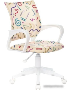 Компьютерное кресло Burokids 1W 1920820 (песочный Sticks 02/пластик белый) Бюрократ