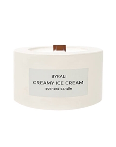 Свеча ароматическая "Сливочное мороженое" с деревянным фитилем в камне 50 Bykali