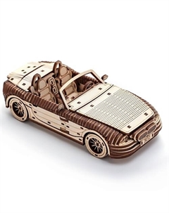 Деревянный конструктор 3D автомобиль Родстер 007 Drovo