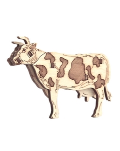 Деревянный конструктор 3D пазл Корова Дора Drovo