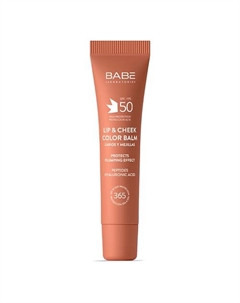 Солнцезащитный бальзам-тинт для губ и щек с SPF50, тон NUDE Babe