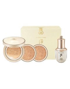 Набор:Кушон Mi Luxury Golden Cushion Glow + Сменный блок + Эссенция для лица The history of whoo