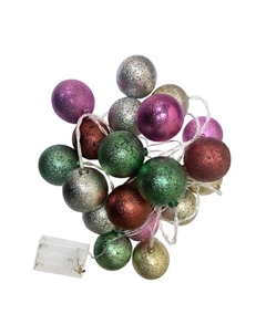 Гирлянда светодиодная ZDK "Шары блестящие" 20 LED 5м на батарейках Homium