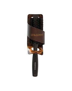 Расческа деревянная, с пластиковыми зубчиками и натуральной щетиной Vortex