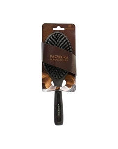 Расческа деревянная, с пластиковыми зубчиками и натуральной щетиной Vortex