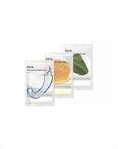 Тканевые маски Mild Acidic pH Sheet Mask: Aqua +Honey +Heartleaf 30 Abib