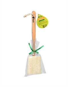 Мочалка из люфы на деревянной ручке съёмной Банные штучки