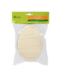 Мочалка из люфы, спонж мягкий с хлопком Банные штучки