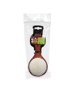 Расческа деревянная, массажная, с металлическими зубчиками Vortex