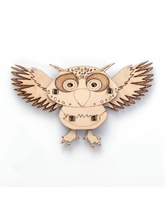 Деревянный конструктор 3D пазл Сова УХ Drovo