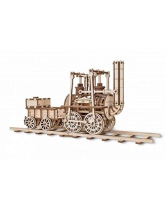Деревянный конструктор 3D Локомотив Ewa eco-wood-art