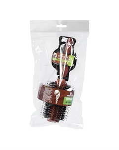 Расческа деревянная, с пластиковыми зубчиками и натуральной щетиной Vortex