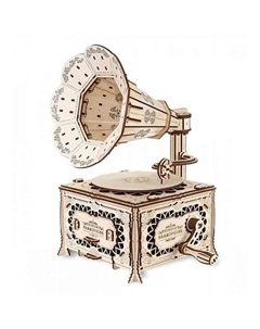 Деревянный конструктор 3D Граммофон Ewa eco-wood-art