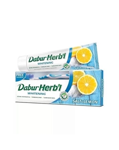 Зубная паста соль-лимон со щеткой 150 Dabur
