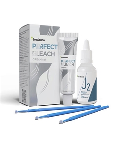 Набор для осветления бровей набор: осветляющий крем и активатор Perfect Bleach 1 Browxenna
