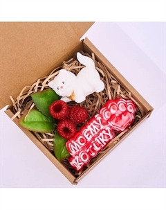 Мыло ручной работы зайчик и малина 100 Skuina