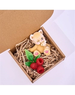 Мыло ручной работы зайчик и малина 100 Skuina