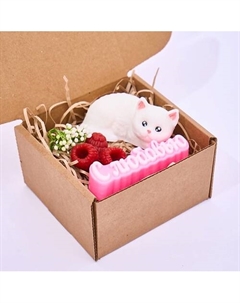 Мыло ручной работы зайчик и малина 100 Skuina