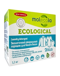 Экологичный стиральный порошок для белого белья и одежды 1200 Molecola