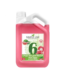 Средство для мытья посуды и фруктов антибактериальное 3000 Simple line