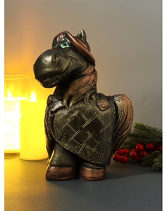 Копилка для денег «Конь в пальто», 16.5×11.5×25 см, золото Хорошие сувениры