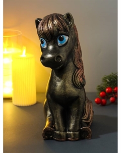 Копилка для денег «Лошадь», 12×14.5×24.5 см, золото Хорошие сувениры