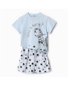 Пижама для мальчика, цвет голубой, рост 86 см Luneva