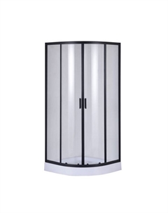 Душевое ограждение Taliente TA-09091CB, 180×90 см, прозрачное, полукруглое, 6 мм, черный