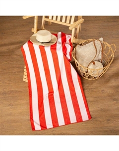 Полотенце пляжное с ручками «Полосы красные», 70×140 см,250 г/м².100%п/э Этель