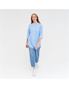 Рубашка женская, цвет голубой, размер 50 Руся