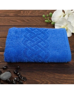 Полотенце махровое Plait 70×130 см, цвет синий Дм-люкс