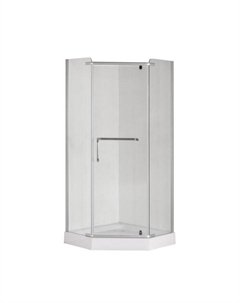 Душевое ограждение Taliente TA-09093CB, 180×90 см, прозрачное, пентагональное, 6 мм, хром